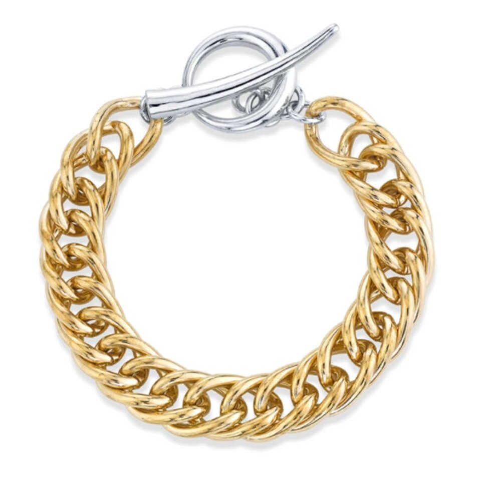 GABRIELA ARTIGAS BIO PALMA STERLING/14K LINK BRACELET